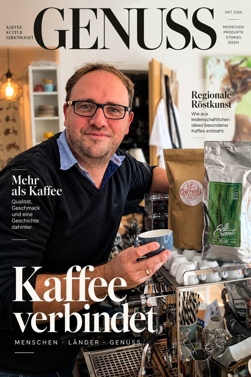 Peter Wastl mit Kaffee in der Alten Molkerei